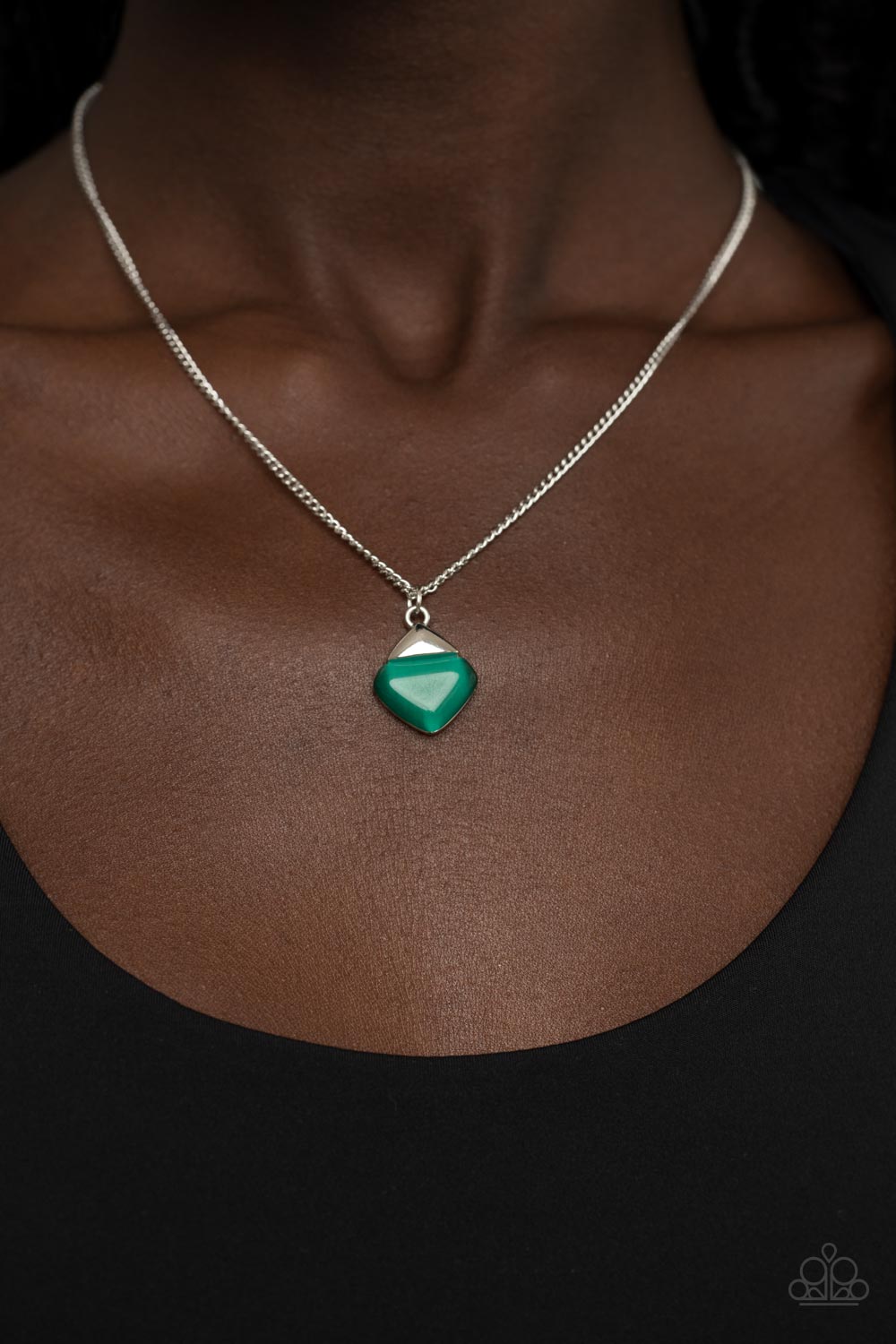 Paparazzi Gracefully Gemstone Green Necklace