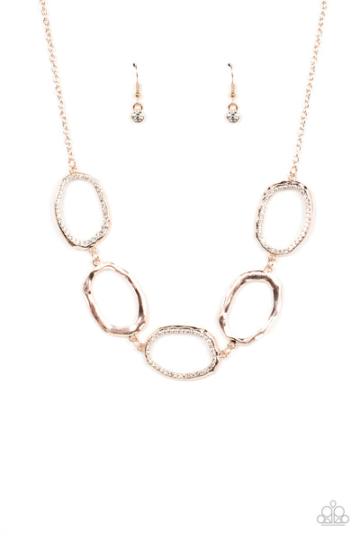 Paparazzi Gritty Go-Getter - Rose Gold Necklace