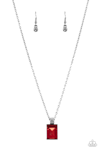 Paparazzi Understated Dazzle - Red Necklace