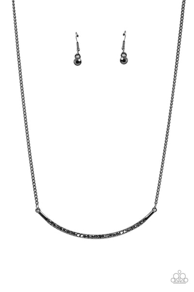 Paparazzi Collar Poppin Sparkle - Black Gunmetal Necklace