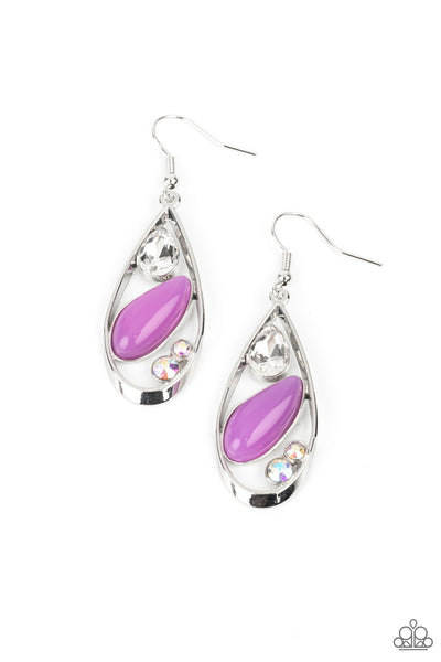 Paparazzi Harmonious Harbors Amethyst Purple Earrings