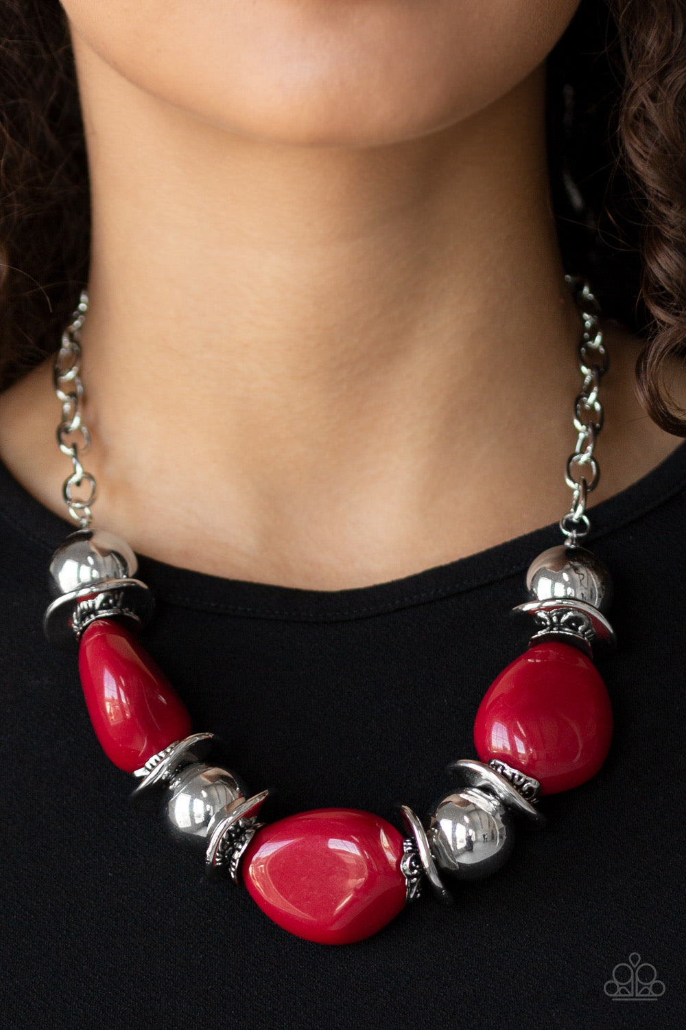 Paparazzi Vivid Vibes - Red Necklace