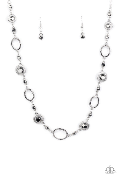 Paparazzi Silver $10 Set - Pushing Your LUXE Necklace and Wedding Day Demure Bracelet