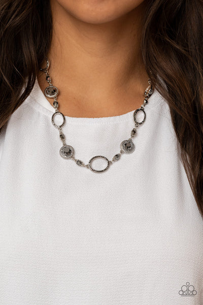 Paparazzi Silver $10 Set - Pushing Your LUXE Necklace and Wedding Day Demure Bracelet