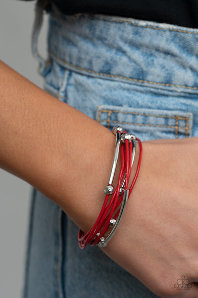 Paparazzi Magnetically Modern - Red Bracelet