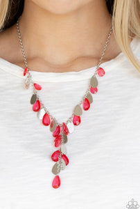 Paparazzi Sailboat Sunsets - Red Necklace