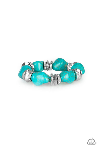 Paparazzi Stone Age Stunner - Turquoise Bracelet