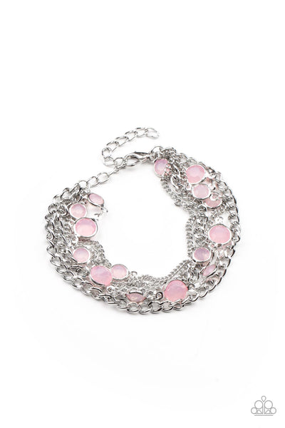 Paparazzi Pink $10 Set - Goddess Getaway Necklace and Glossy Goddess Bracelet
