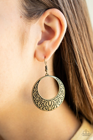 Paparazzi Secret Groves - Brass Earrings
