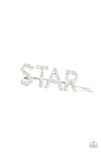 Paparazzi Star In Your Own Show - White Hair Clip