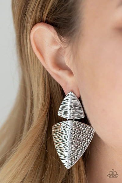 Paparazzi PRIMAL Factors Silver Earrings