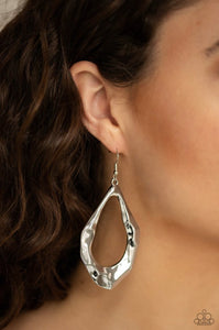 Paparazzi Industrial Imperfection - Silver Earrings