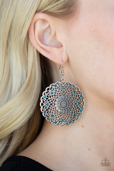 Paparazzi Mandala Mandalay - Blue Earrings