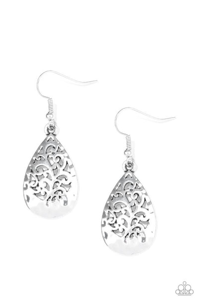 Paparazzi New Nouveau - Silver Earrings