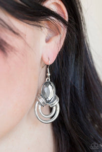 Paparazzi Real Queen - Silver Earrings