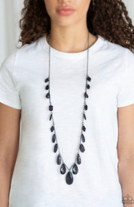 Paparazzi GLOW And Steady Wins The Race - Black Necklace