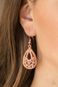 Paparazzi Sparkling Stardom - Shiny Copper Earrings