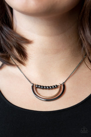 Paparazzi Artificial Arches Black Necklace