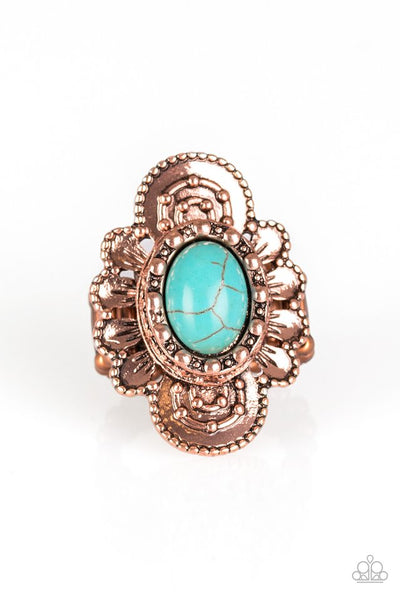 Paparazzi Basic Element Copper and Turquoise Ring
