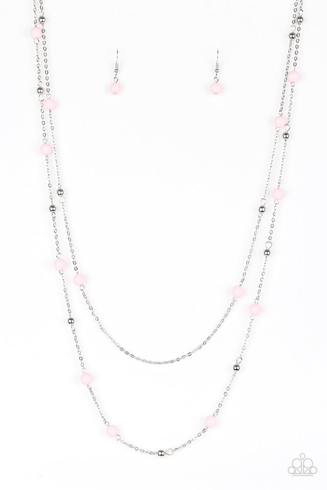 open lace back dress Paparazzi Beach Party Pageant Pink Necklace – Discounted Paparazzi Jewelry