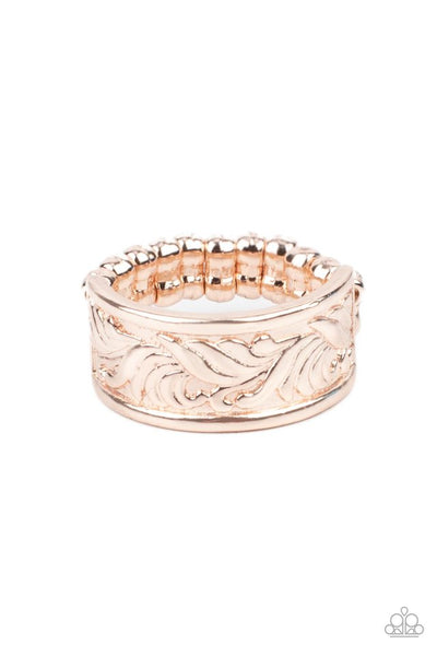 Paparazzi Billowy Bands Rose Gold Ring