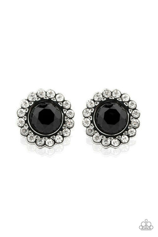 Paparazzi Floral Glow Black Earrings