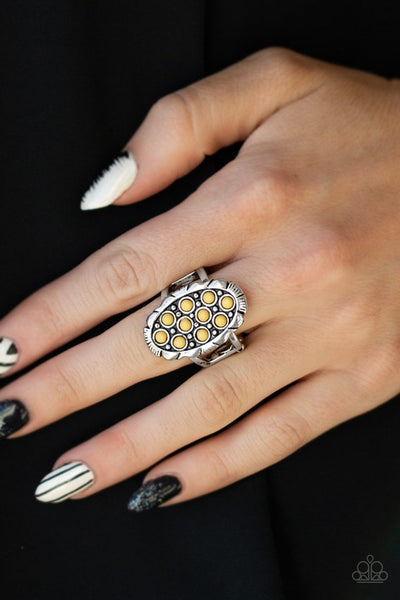 Paparazzi Cactus Garden Yellow Ring
