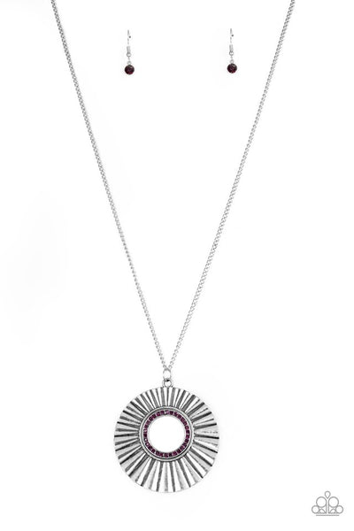Paparazzi Chicly Centered Purple Necklace