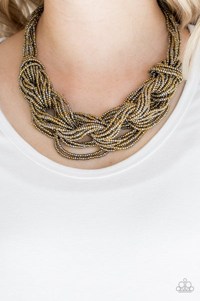 Paparazzi City Catwalk Brass Necklace