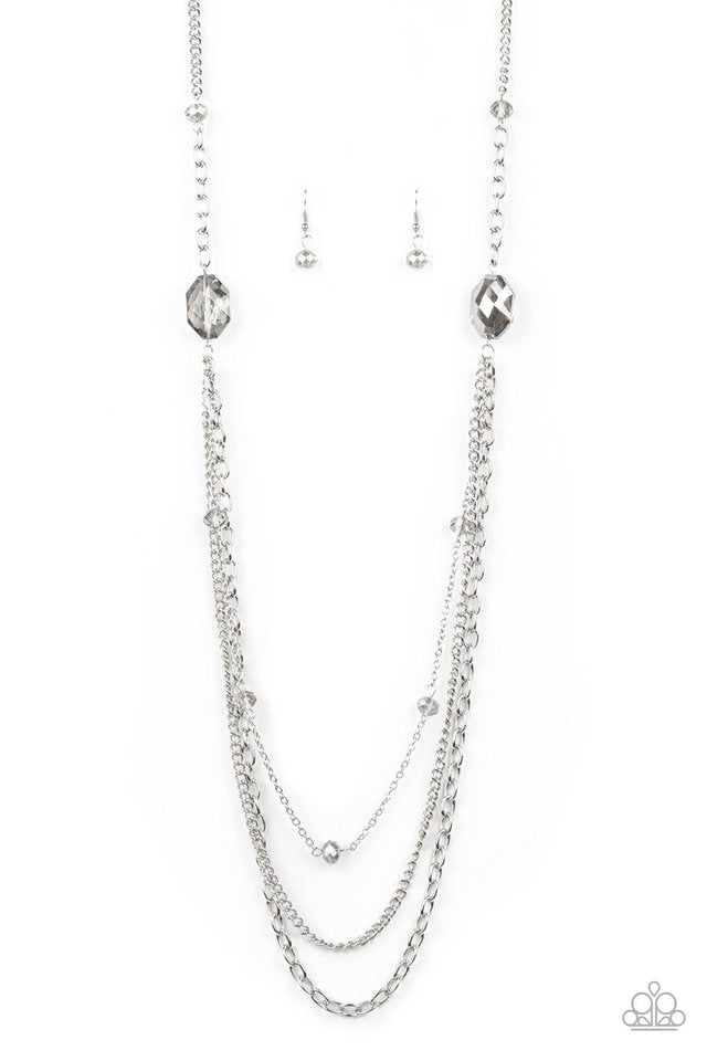 Paparazzi Dare to Dazzle Silver Necklace