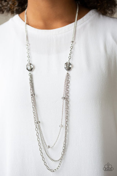 Paparazzi Dare to Dazzle Silver Necklace