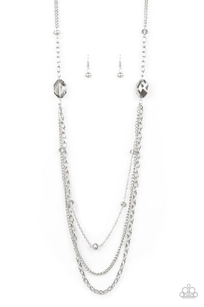 Paparazzi Dare to Dazzle Silver Necklace
