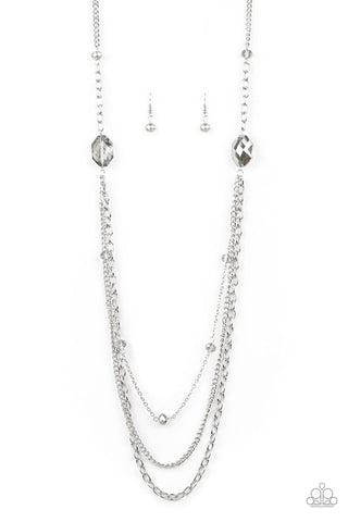 Paparazzi Dare to Dazzle Silver Necklace