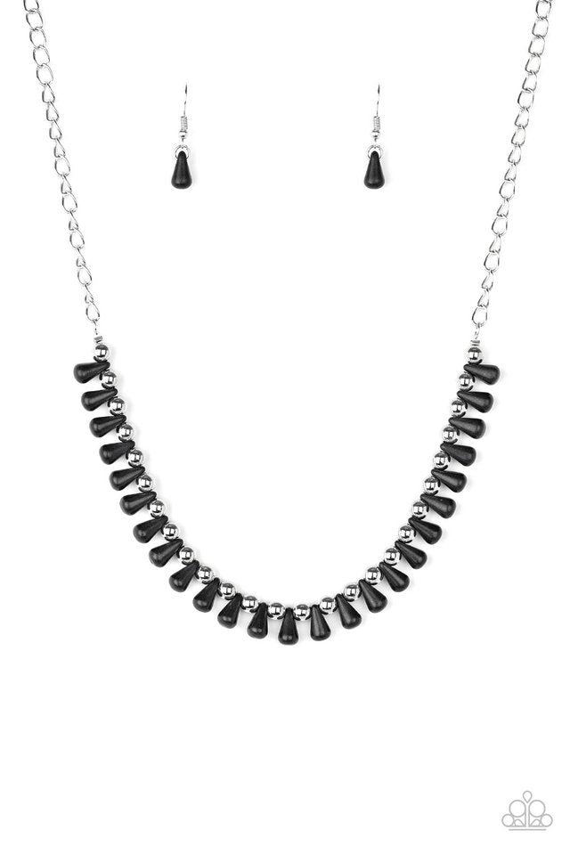 Paparazzi Extinct Species Black Necklace