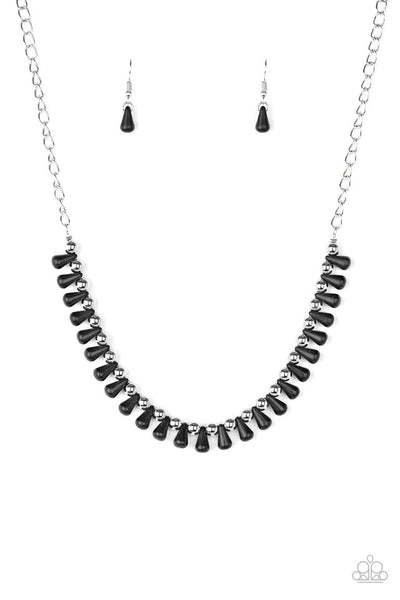 Paparazzi Extinct Species Black Necklace