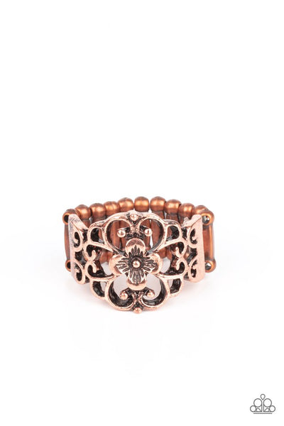 Paparazzi Fanciful Flower Gardens Copper Ring