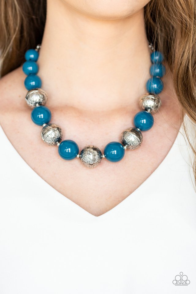 Paparazzi Floral Fusion Blue Necklace