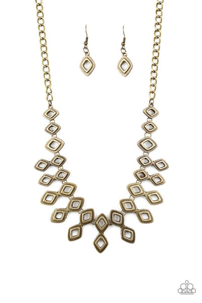 Paparazzi Geocentric Brass Necklace