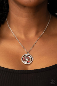 Paparazzi Head-Spinning Sparkle Red Necklace