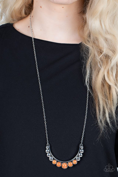 Paparazzi Horseshoe Bend Orange Necklace