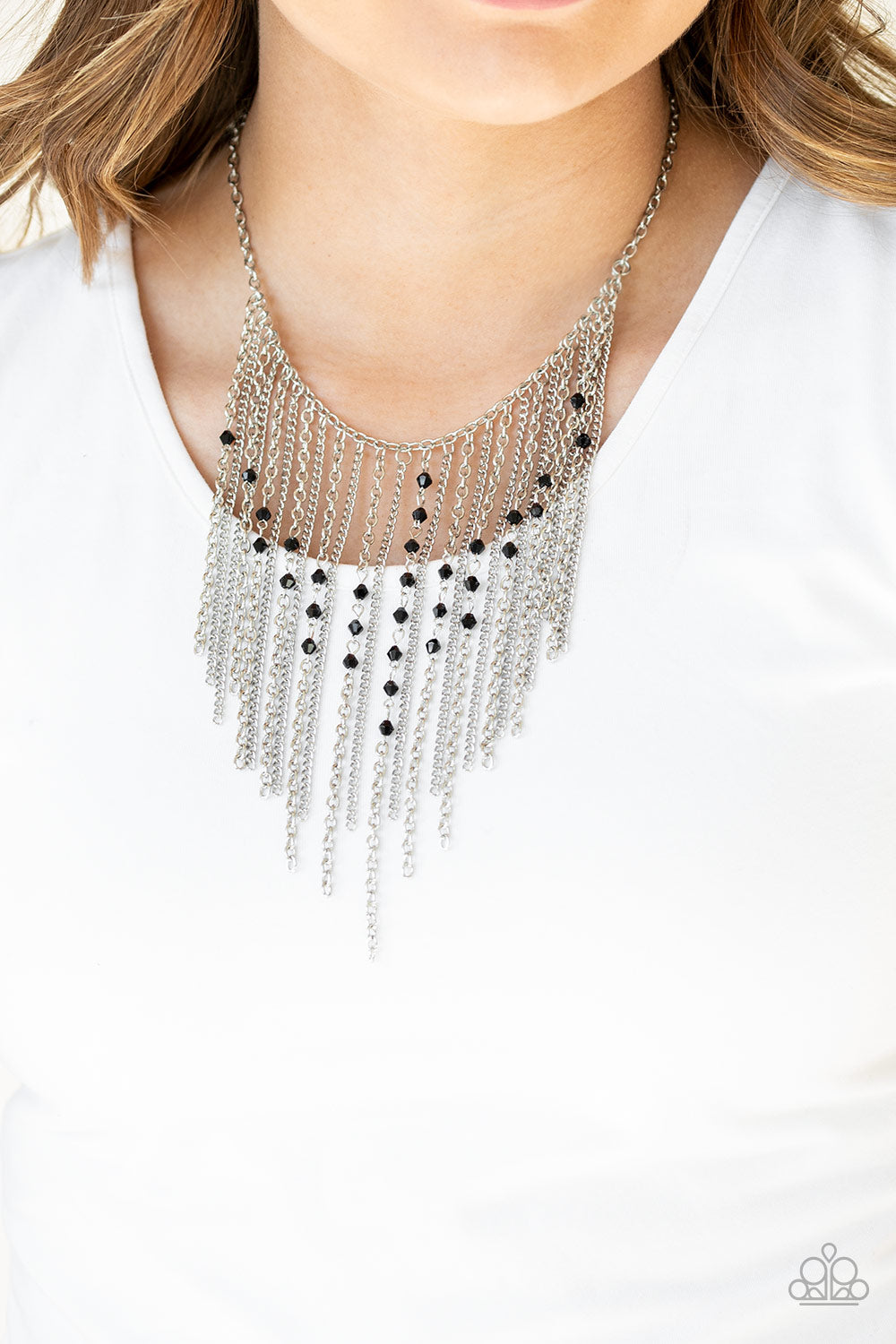 Paparazzi First Class Fringe Black Necklace