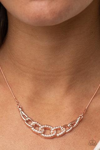 Paparazzi KNOT In Love Shiny Copper Necklace