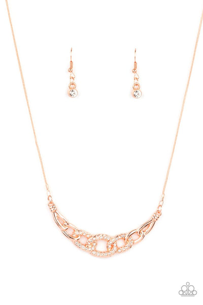Paparazzi KNOT In Love Shiny Copper Necklace