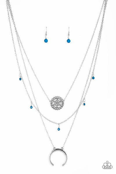 Paparazzi Lunar Lotus Blue Necklace