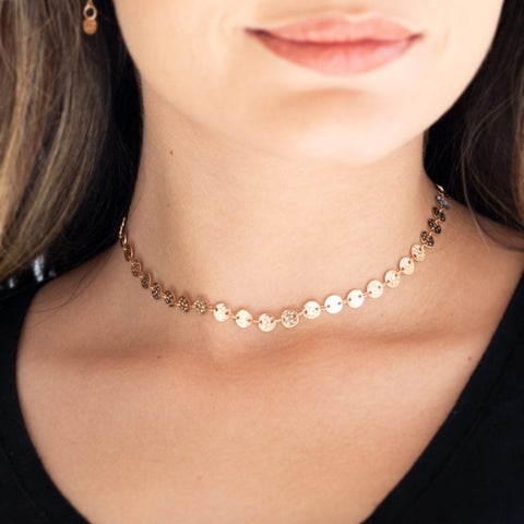 Paparazzi Inner Spotlight Gold Choker Necklace