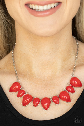 Paparazzi Pampered Poolside Red Necklace