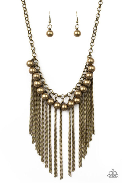 Paparazzi Powerhouse Prowl Brass Necklace