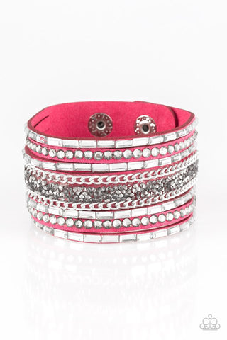 Paparazzi Rhinestone Rumble Pink Bracelet