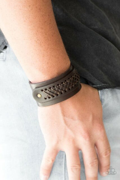 Paparazzi Outlaw and Order Brown Urban Bracelet