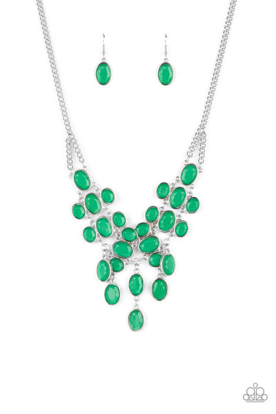 Paparazzi Serene Gleam Green Necklace